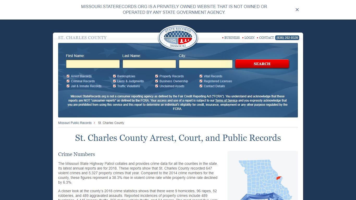 St. Charles County Arrest, Court, and Public Records