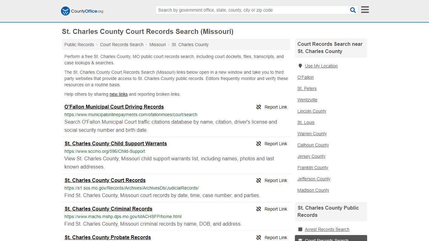 Court Records Search - St. Charles County, MO (Adoptions ...